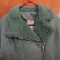 ASOS Faux Suede Shearling Mint Green Oversized Aviator Moto Jacket 4 6
