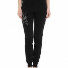Toxic Toy Skull Print Punk Distressed Black Fleece Sweatpants XS 4