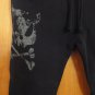 Toxic Toy Skull Print Punk Distressed Black Fleece Sweatpants XS 4
