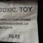 Toxic Toy Skull Print Punk Distressed Black Fleece Sweatpants XS 4