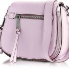 Marc Jacobs $375 Small Recruit Pale Lilac Pebbled Leather Saddle Crossbody Bag