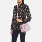 Marc Jacobs $375 Small Recruit Pale Lilac Pebbled Leather Saddle Crossbody Bag