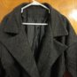 Heather Gray Fuzzy Woolen 3/4 Sleeve Classic Oversized Collar Trench Coat S