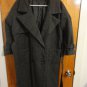 Heather Gray Fuzzy Woolen 3/4 Sleeve Classic Oversized Collar Trench Coat S
