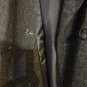 Heather Gray Fuzzy Woolen 3/4 Sleeve Classic Oversized Collar Trench Coat S