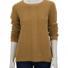 Leroy & Perry $410 Minimalist Cable Waffle Textured Camel Wool Boxy Sweater S