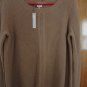 Leroy & Perry $410 Minimalist Cable Waffle Textured Camel Wool Boxy Sweater S