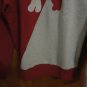 Maison Kitsune Fox Printed ColorBlock Red Gray Sweatshirt S M Women Unisex