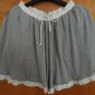 Rare Sacai Luck $450 Contrast Ribbon Heather Gray Jersey Pleated Skort Shorts M
