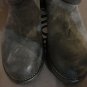 Fruit Italy Skull Studded Buckle Plein Charcoal Gray Suede Boots 39 9 APC