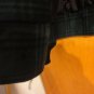 BDG Teal Plaid Sherpa Collar Double Breasted Wool Jacket S