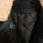 BDG Teal Plaid Sherpa Collar Double Breasted Wool Jacket S
