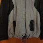 Francis Leon Contrast Black Leather Gray Wool Owens Ann Hooded Bomber Jacket S