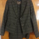 Evan Picone Textured Brown Plaid Office Profesional Skirt Suit 4