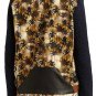 Roseanna France Multi-media Palm Print Denim Knit Sleeve Baseball Jacket 36 4