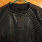 Francis Leon Contrast Pebbled Black Leather Suede Owens Ann Moto Biker Jacket S