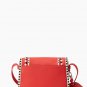 Kate Spade Jasper Crown Street Prickly Pear Red Pebbled Leather Crossbody Bag
