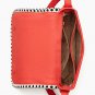 Kate Spade Jasper Crown Street Prickly Pear Red Pebbled Leather Crossbody Bag