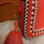 Kate Spade Jasper Crown Street Prickly Pear Red Pebbled Leather Crossbody Bag