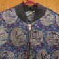 ASOS Summer Spring Oriental Rose Jacquard Blue Gray Slim Bomber Jacket 4
