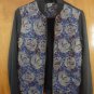 ASOS Summer Spring Oriental Rose Jacquard Blue Gray Slim Bomber Jacket 4