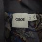 ASOS Summer Spring Oriental Rose Jacquard Blue Gray Slim Bomber Jacket 4