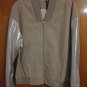 L'AGENCE $1195 Suede Colorblock Silver Sleeve Leather Bomber Jacket M