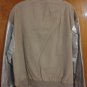 L'AGENCE $1195 Suede Colorblock Silver Sleeve Leather Bomber Jacket M