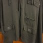 Nanette Lepore Silk Olive Oversized Collar Military Zip Poncho Cape Jacket S