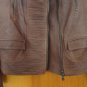 Rachel Roy $1198 Pleated Asymmetrical Brown Moto Leather Jacket M