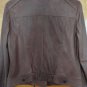 Rachel Roy $1198 Pleated Asymmetrical Brown Moto Leather Jacket M