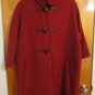 Sisley Red Oversized Cocoon Wool Hooded Duffle Toggle Coat 6