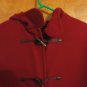 Sisley Red Oversized Cocoon Wool Hooded Duffle Toggle Coat 6