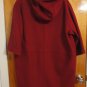 Sisley Red Oversized Cocoon Wool Hooded Duffle Toggle Coat 6