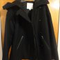 Surface to Air Cocoon Oversized Navy Blue Wool Cashmere Hooded Coat 38 M APC