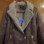 Missguided Distressed Mauve Pink Faux Fur Leather Aviator Biker Moto Jacket 4