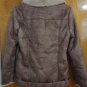 Missguided Distressed Mauve Pink Faux Fur Leather Aviator Biker Moto Jacket 4