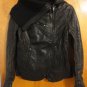 Viktor & Rolf $2785 Owen Black Brown Knit Aviator Moto Biker Leather Jacket 2