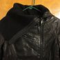 Viktor & Rolf $2785 Owen Black Brown Knit Aviator Moto Biker Leather Jacket 2