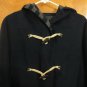 Weekend Max Mara $875 Vicolo Toggle Hooded Navy Striped Double Face Wool Coat