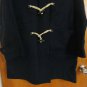 Weekend Max Mara $875 Vicolo Toggle Hooded Navy Striped Double Face Wool Coat