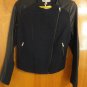 Paul & Joe Sister Black Leather Sleeve Navy Tweed Moto Jacket 6