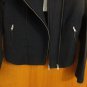 Paul & Joe Sister Black Leather Sleeve Navy Tweed Moto Jacket 6