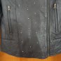 Rare Ed Hardy Tiger Tattoo Quilted Studded Blue Leather Slim Biker Moto Jacket S