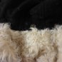 Topshop Curly Shearling Black Wool Duffle Toggle Hooded Swing Coat US 6 UK 10