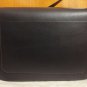 Coccinelle Clessidra Hourglass Lock Eggplant Box Purple Leather Shoulder Bag