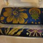 Tory Burch Fleming Cosmic Small Blue Gold Velvet Tassel Convertible Shoulder Bag