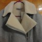 ASOS Gray Wool Faux Shearling Oversize Aviator Moto Jacket 4 6