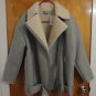 ASOS Gray Wool Faux Shearling Oversize Aviator Moto Jacket 4 6