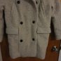 Surface to Air Teddy Nubby Textured Fluffy Fuzzy Wool Beige Cocoon Pea Coat S
